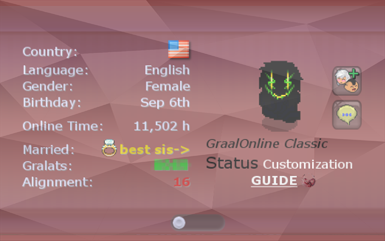 GraalOnline Classic Status Customization