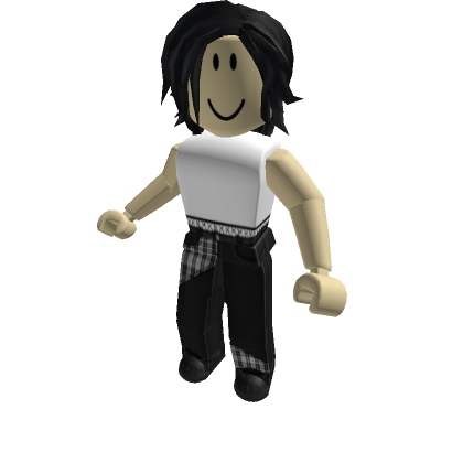 plaid-sewn-pants-and-fishnet-w shoes-Roblox-Avatar