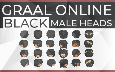 Graal Online – Black Male Heads