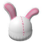 Bunny Hat with Stitches - White