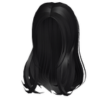 Heavenly Flowy Black Hair Roblox ID