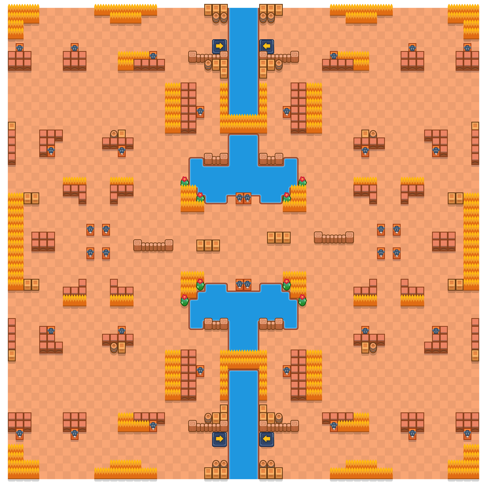 Brawl Stars Trio Showdown Maps Splashing Rivers